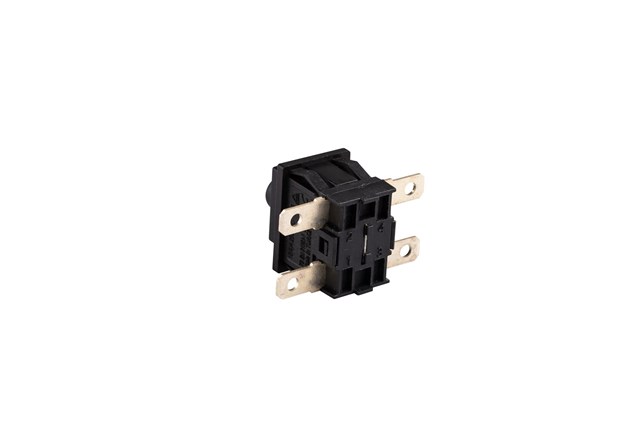 20*13mm Black Body 2NO with Illumination with Terminal Stay Put Black A44 Series Rocker Switch
